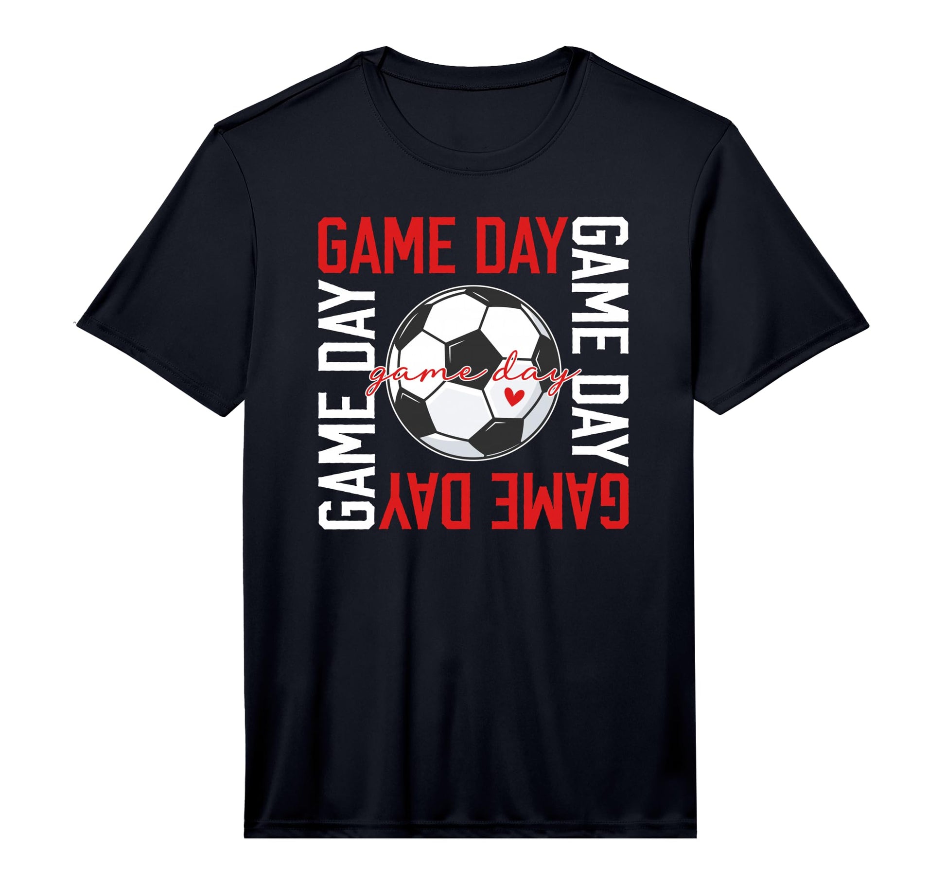 Game Day Soccer Heart Soccer Game Day T-Shirt - Novelty Apparel Men Women - T-Shirt, Sweatshirt, Hoodie