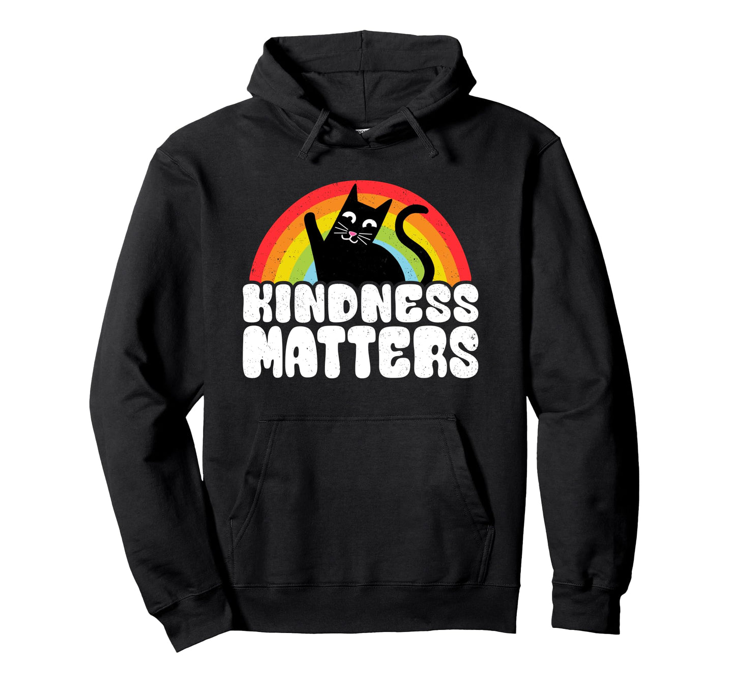 Cat Anti Bullying Rainbow Kindness Hoodie - Streetwear Style Men Women - T-Shirt, Sweatshirt, Hoodie