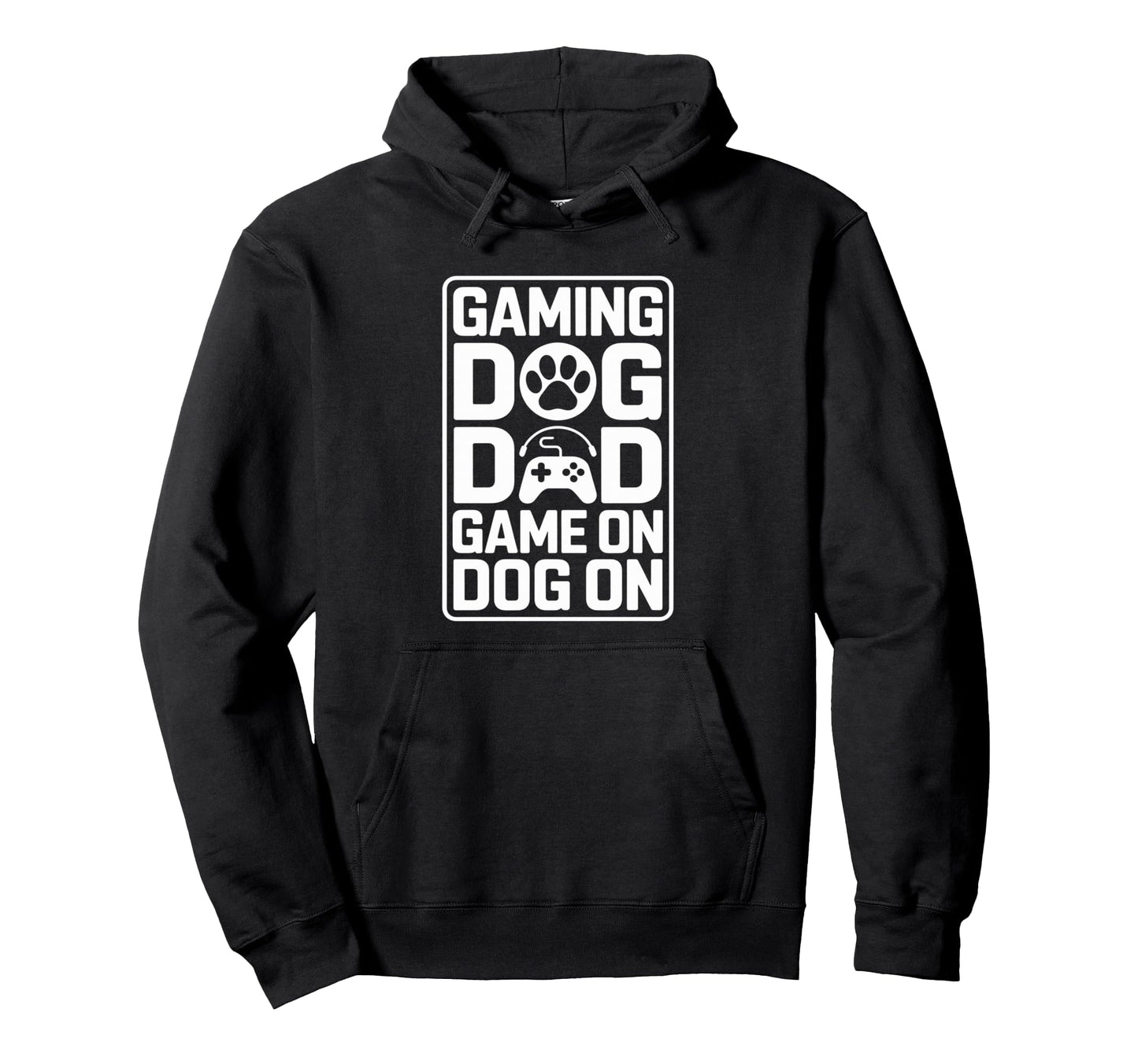 Funny Gaming Dog Dad Game Dog Hoodie - Minimalist Print Men Women - T-Shirt, Sweatshirt, Hoodie