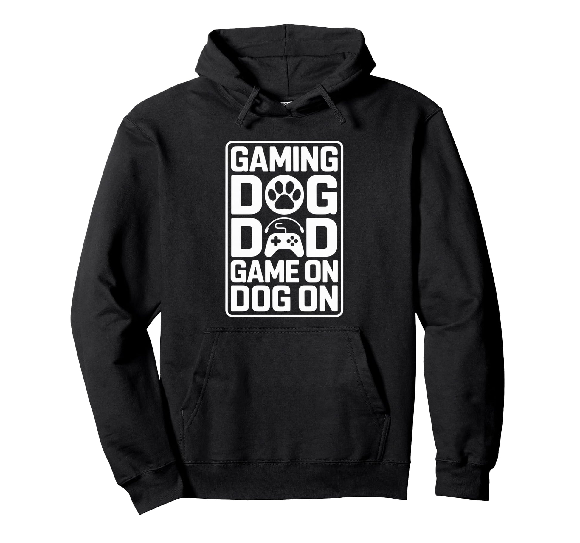 Funny Gaming Dog Dad Game Dog Hoodie - Minimalist Print Men Women - T-Shirt, Sweatshirt, Hoodie