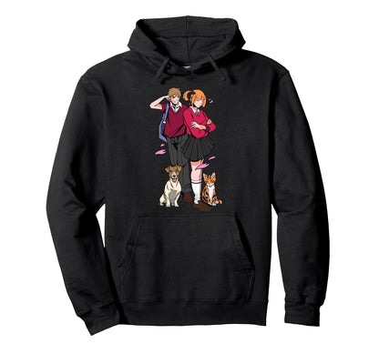 Anime Lovers Dog Cat Otaku Japanese Hoodie - Trendy Graphic for Adults - T-Shirt, Sweatshirt, Hoodie