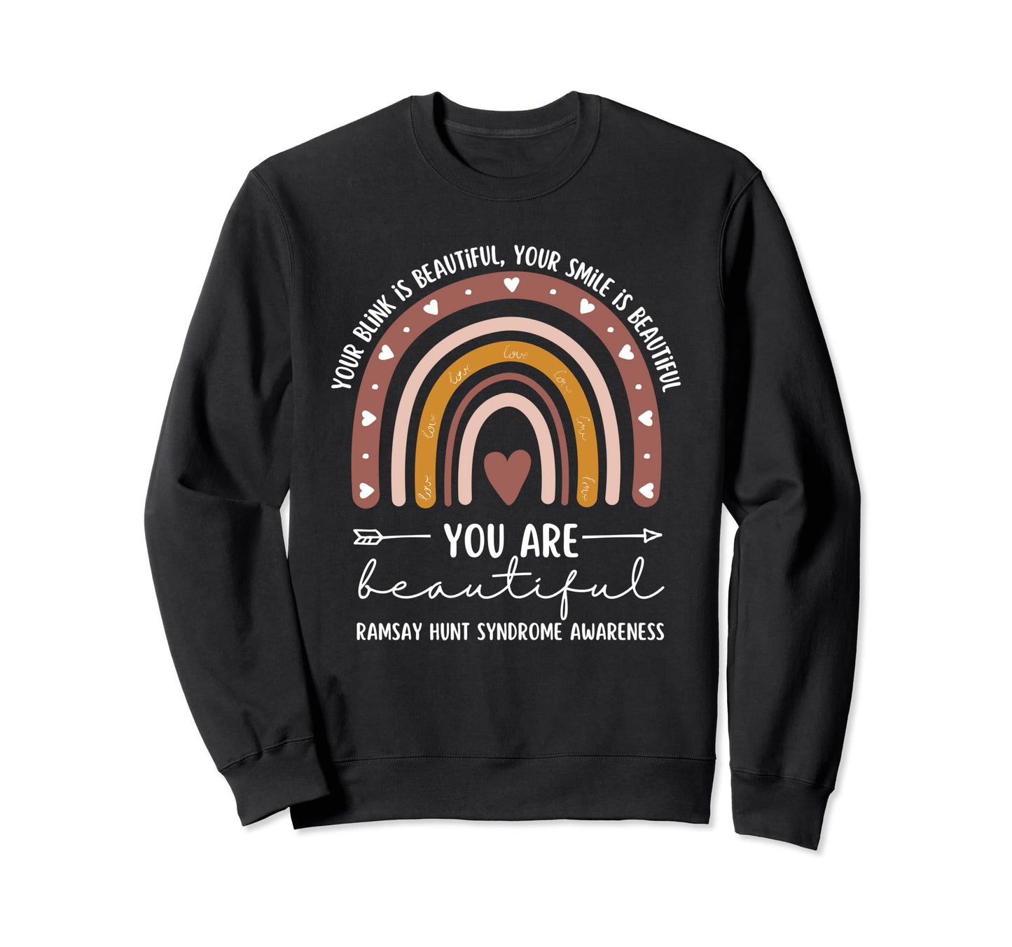 Ramsay Hunt Syndrome Awareness Boho Sweatshirt - Aesthetic Graphic Unisex - T-Shirt, Sweatshirt, Hoodie