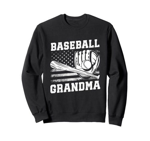 Baseball Grandma Usa Flag Sweatshirt - Custom Art Print Men Women - T-Shirt, Sweatshirt, Hoodie