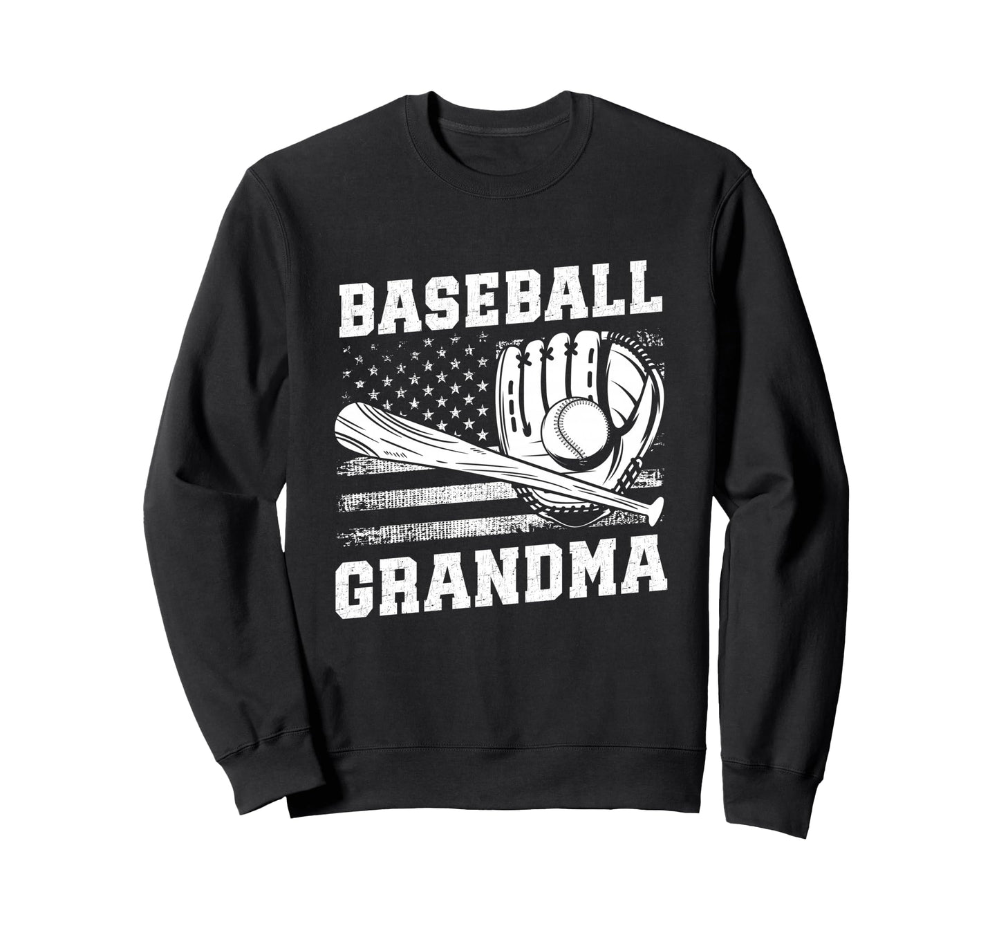 Baseball Grandma Usa Flag Sweatshirt - Minimalist Print Unisex - T-Shirt, Sweatshirt, Hoodie