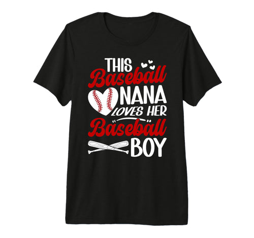 Proud Baseball Nana Baseball Player T-Shirt - Custom Art Print for Adults - T-Shirt, Sweatshirt, Hoodie