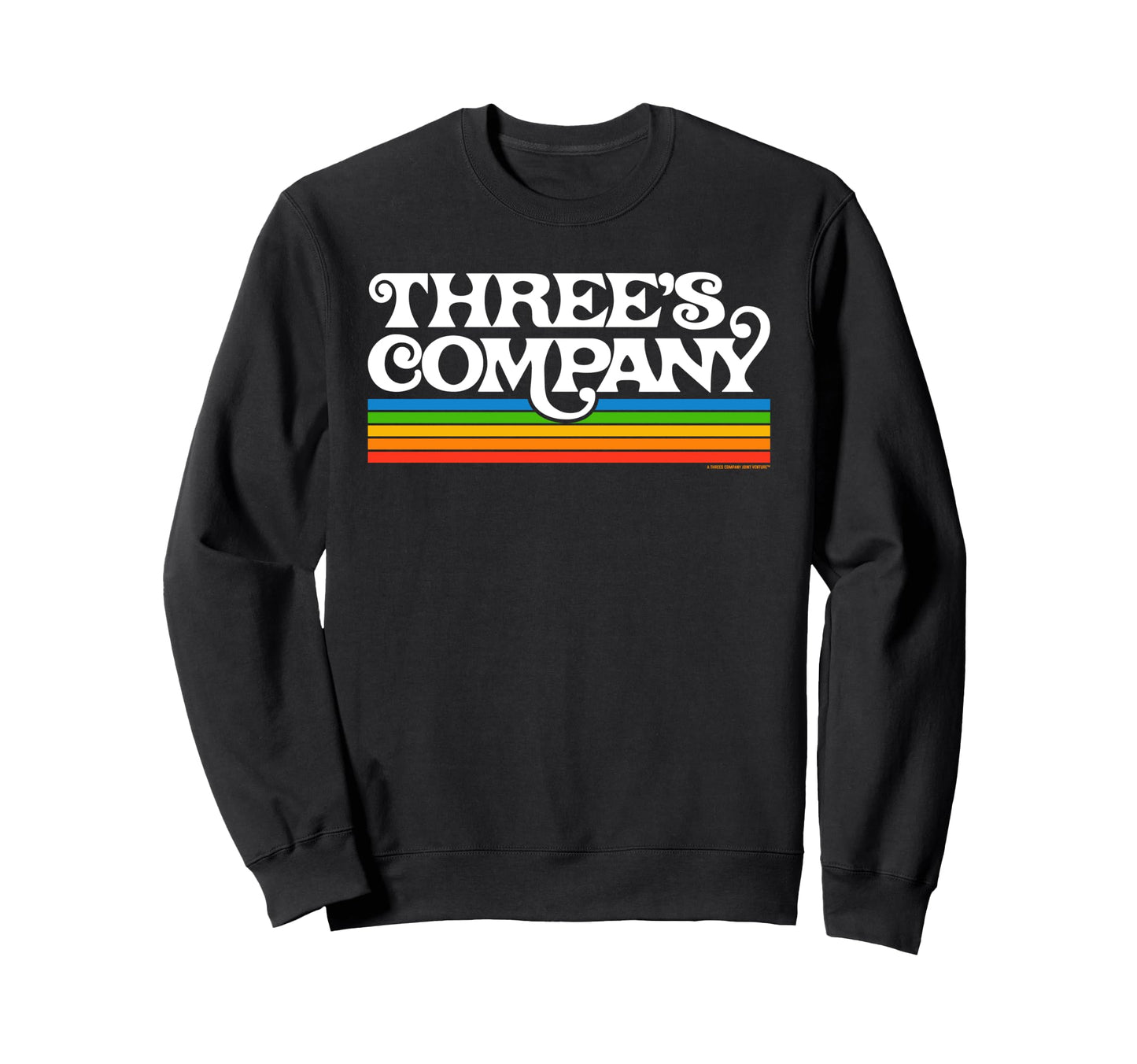Threes Company Logo Chromatic 80S Sweatshirt - Casual Everyday Wear Unisex - T-Shirt, Sweatshirt, Hoodie