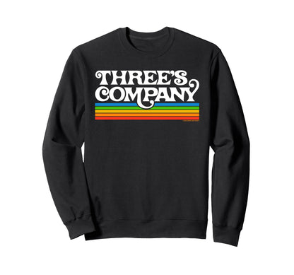 Threes Company Logo Chromatic 80S Sweatshirt - Casual Everyday Wear Unisex - T-Shirt, Sweatshirt, Hoodie