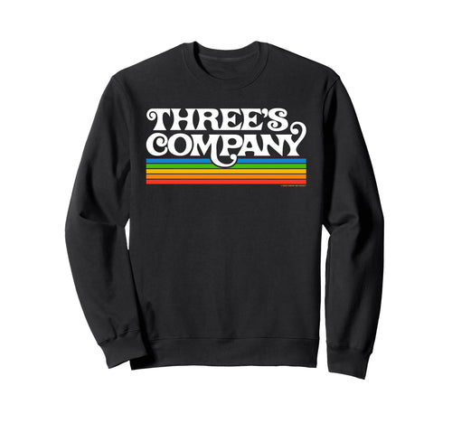 Threes Company Logo Chromatic 80S Sweatshirt - Casual Everyday Wear Unisex - T-Shirt, Sweatshirt, Hoodie