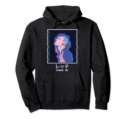 Sad Anime Punk Emo Vaporwave Aesthetic Hoodie - Graphic Print Men Women - T-Shirt, Sweatshirt, Hoodie