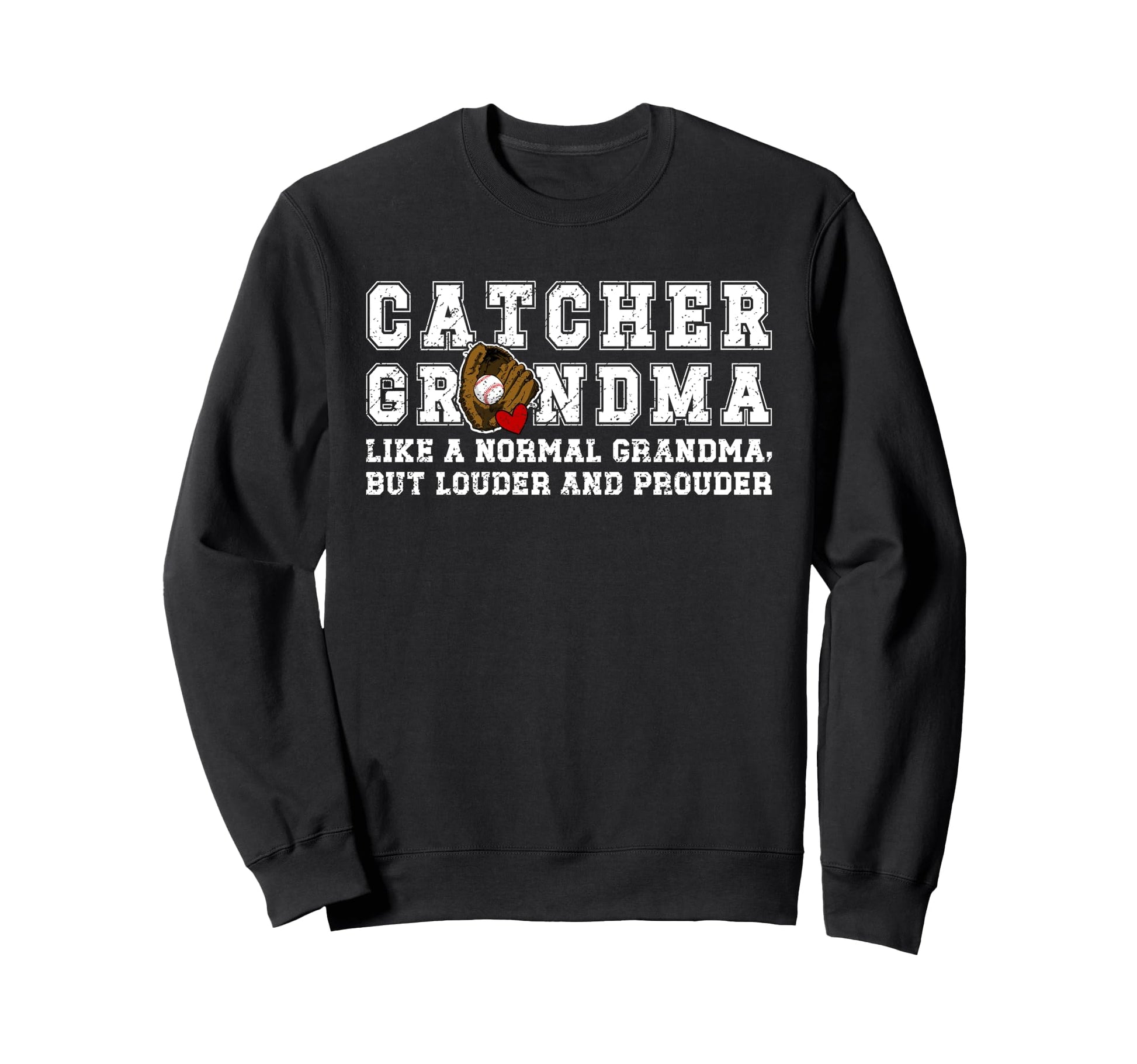 Baseball Catcher Grandma Baseball Sweatshirt - Custom Art Print for Adults - T-Shirt, Sweatshirt, Hoodie