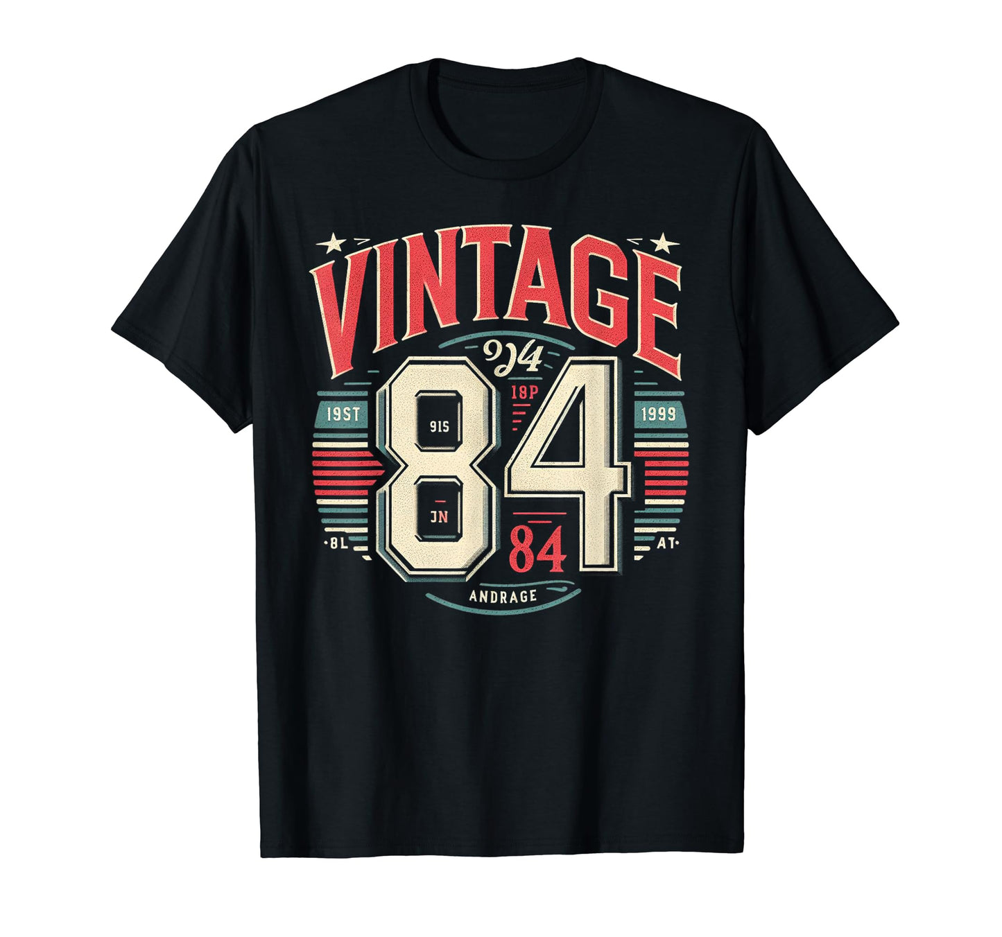 1984 Birthday 84 Born 1984 Typography T-Shirt - Aesthetic Graphic Men Women - T-Shirt, Sweatshirt, Hoodie
