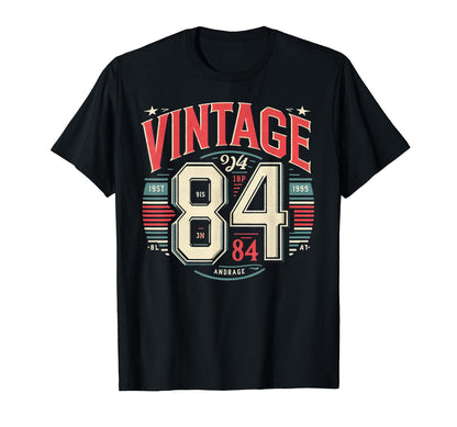 1984 Birthday 84 Born 1984 Typography T-Shirt - Aesthetic Graphic Men Women - T-Shirt, Sweatshirt, Hoodie