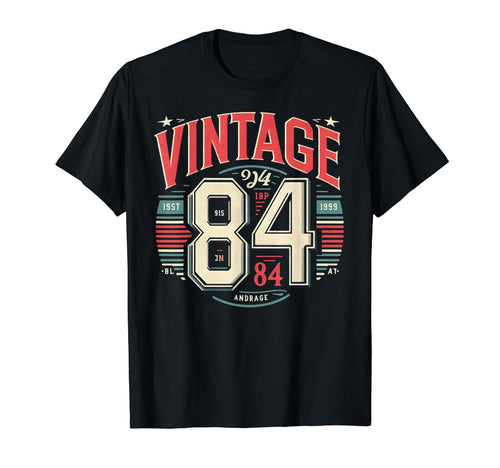 1984 Birthday 84 Born 1984 Typography T-Shirt - Aesthetic Graphic Men Women - T-Shirt, Sweatshirt, Hoodie