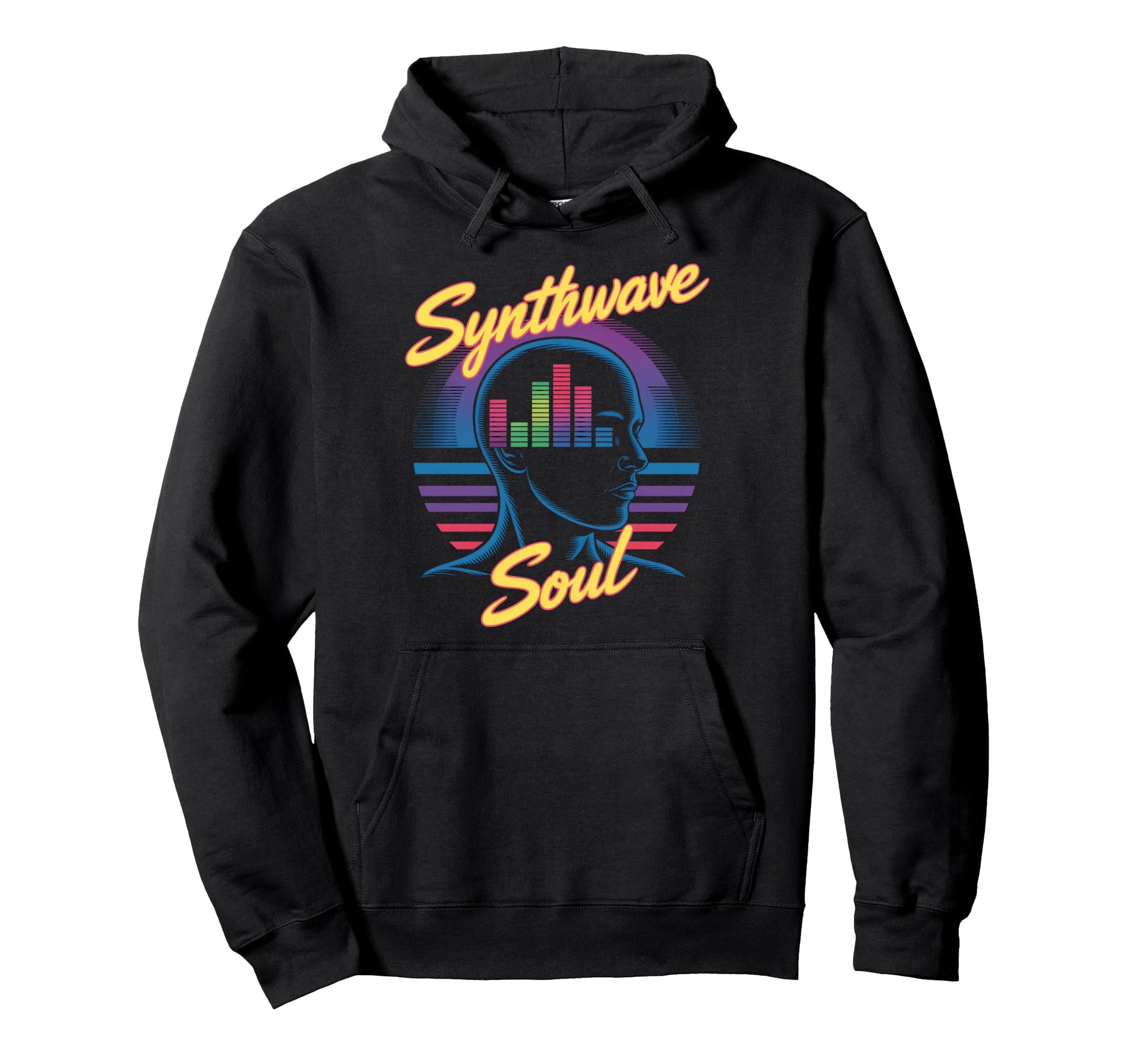 Synthwave Soul Wave Aesthetic Vaporwave Hoodie - Trendy Graphic for Adults - T-Shirt, Sweatshirt, Hoodie