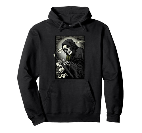 Grim Reaper Halloween Dead Aesthetic Edgy Hoodie - Streetwear Style Unisex - T-Shirt, Sweatshirt, Hoodie