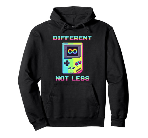 Different Not Less Neurodivergent Gaming Hoodie - Minimalist Print Unisex - T-Shirt, Sweatshirt, Hoodie
