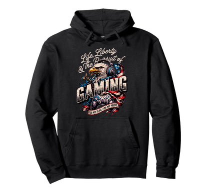 Funny Patriotic Usa Gamer Proud Gaming Hoodie - Trendy Graphic for Adults - T-Shirt, Sweatshirt, Hoodie