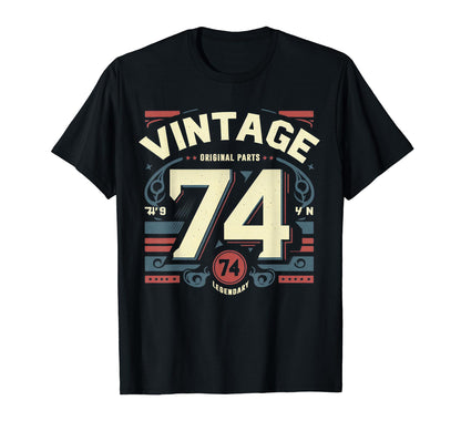 1974 Birthday Typography Graphics T-Shirt - Aesthetic Graphic Men Women - T-Shirt, Sweatshirt, Hoodie