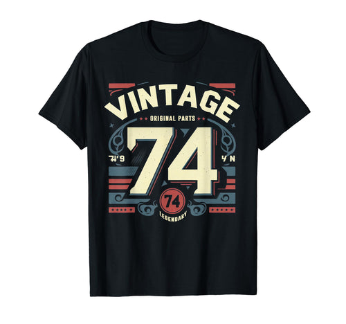 1974 Birthday Typography Graphics T-Shirt - Aesthetic Graphic Men Women - T-Shirt, Sweatshirt, Hoodie