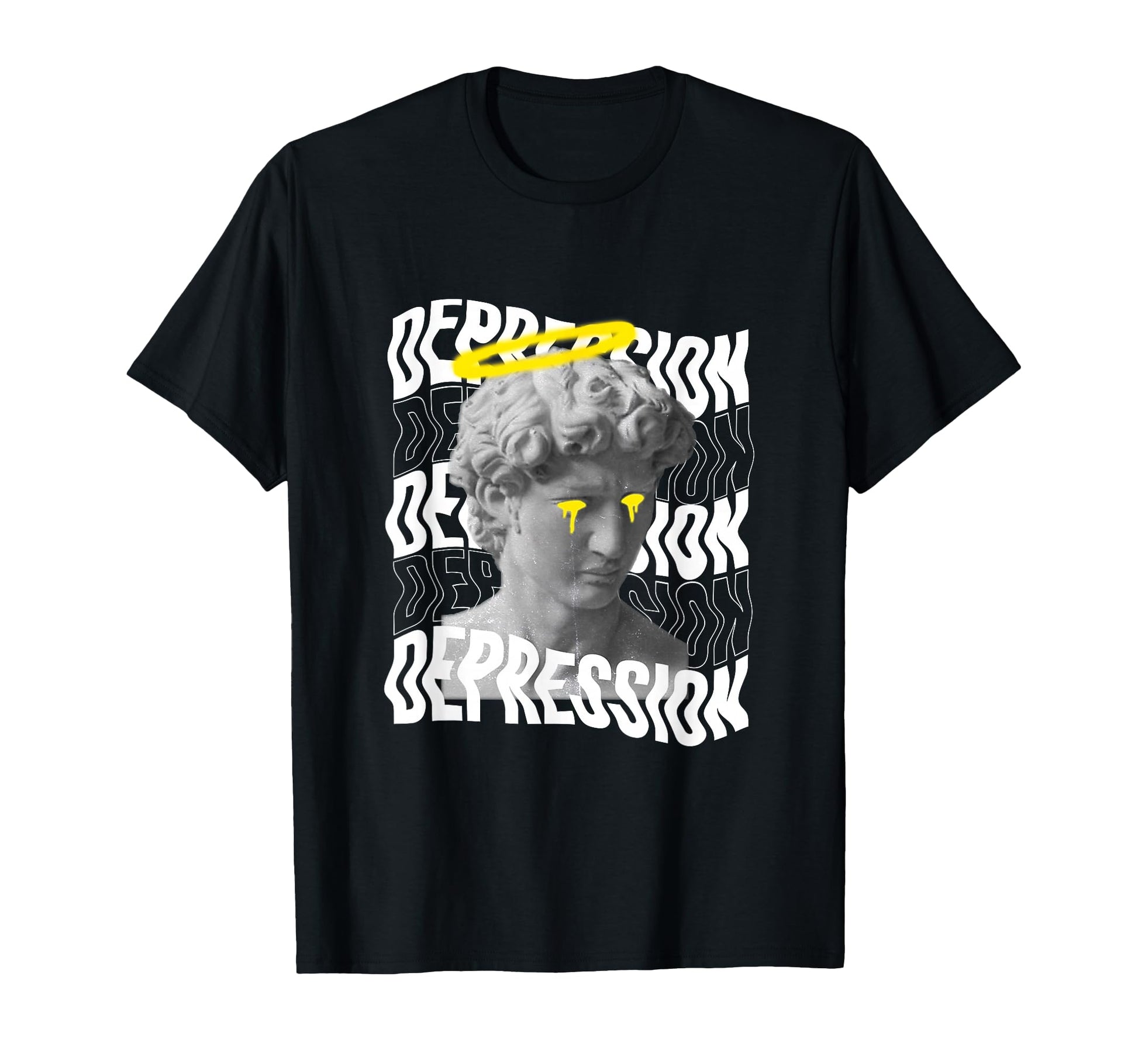 Depression Greek Sculpture T-Shirt - Fun Novelty Design for Adults - T-Shirt, Sweatshirt, Hoodie