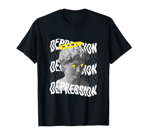 Depression Greek Sculpture T-Shirt - Fun Novelty Design for Adults - T-Shirt, Sweatshirt, Hoodie