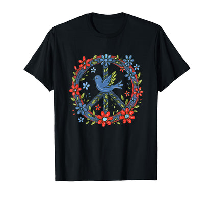Feminist Protest Peace Floral T-Shirt - Trendy Graphic for Adults - T-Shirt, Sweatshirt, Hoodie