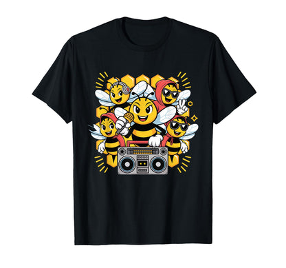 Bees Hip Hop Dance Crew Old School Rap T-Shirt - Graphic Print for Adults - T-Shirt, Sweatshirt, Hoodie
