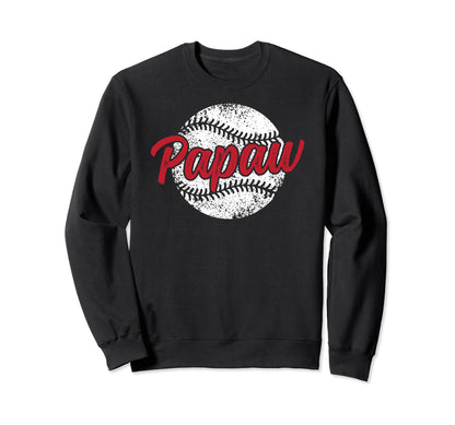 Papaw Proud Baseball Papaw Baseball Sweatshirt - Minimalist Print Unisex - T-Shirt, Sweatshirt, Hoodie