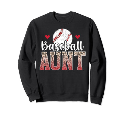 Baseball Aunt Baseball Player Auntie Sweatshirt - Trendy Graphic Unisex - T-Shirt, Sweatshirt, Hoodie