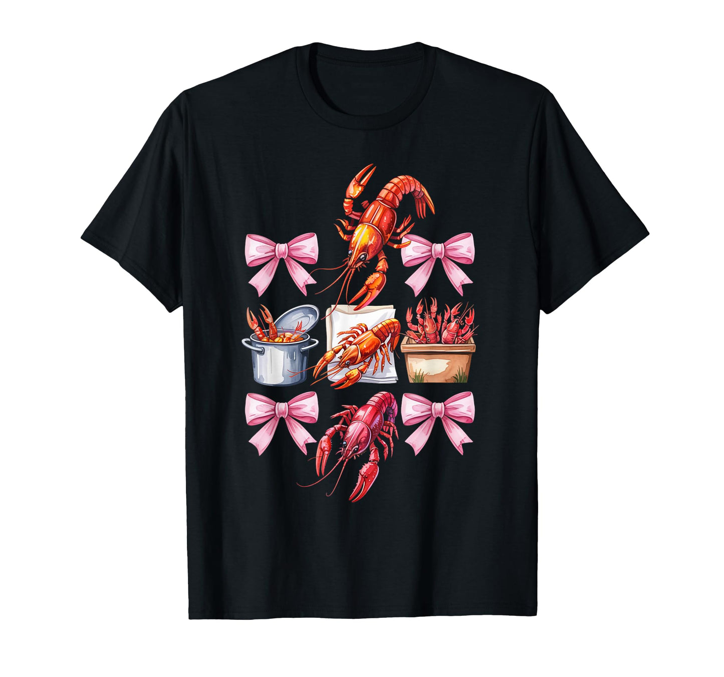 Funny Bow Coquette Crawfish Boil Y2K T-Shirt - Minimalist Print Men Women - T-Shirt, Sweatshirt, Hoodie