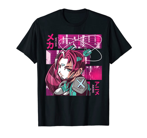 Mecha Anime Japanese Vaporwave City T-Shirt - Fun Novelty Design Unisex - T-Shirt, Sweatshirt, Hoodie