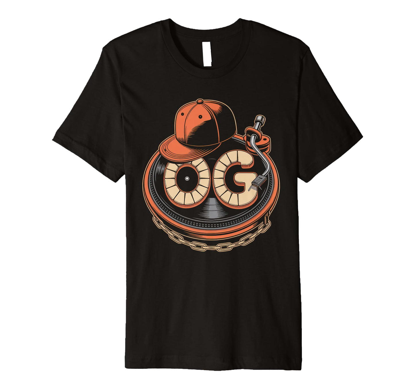 Old School Og Hip Hop Vinyl Cds T-Shirt - Custom Art Print for Adults - T-Shirt, Sweatshirt, Hoodie