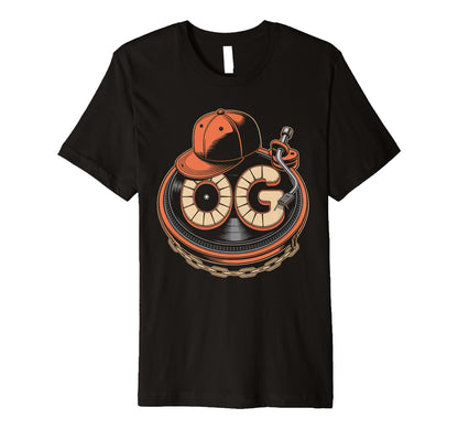 Old School Og Hip Hop Vinyl Cds T-Shirt - Custom Art Print for Adults - T-Shirt, Sweatshirt, Hoodie