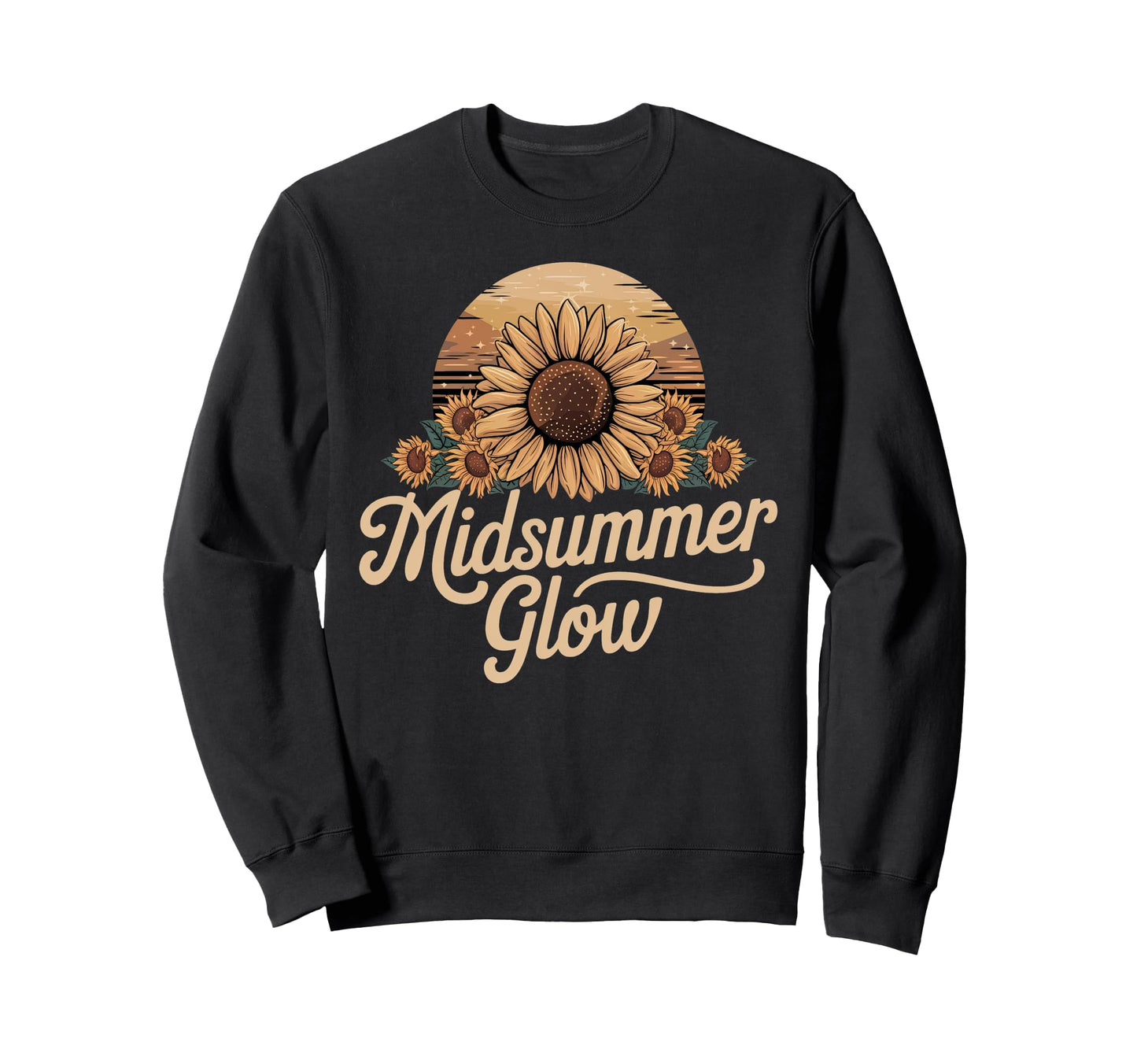 Midsummer Glow Sunflower Mystical Sweatshirt - Novelty Apparel for Adults - T-Shirt, Sweatshirt, Hoodie