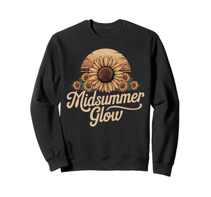 Midsummer Glow Sunflower Mystical Sweatshirt - Novelty Apparel for Adults - T-Shirt, Sweatshirt, Hoodie