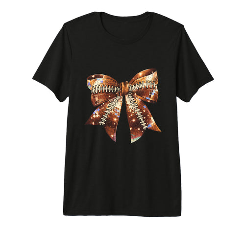Bow Coquette Disco Football Autumn Game T-Shirt - Custom Art Print Unisex - T-Shirt, Sweatshirt, Hoodie