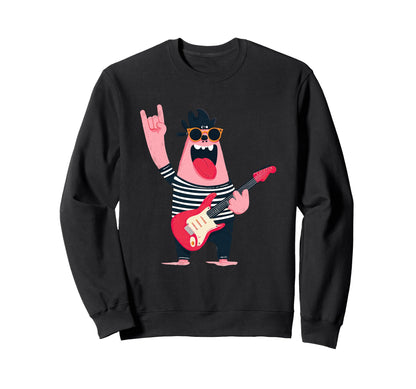 Funny Rock Monster Cartoon Sweatshirt - Casual Everyday Wear Men Women - T-Shirt, Sweatshirt, Hoodie