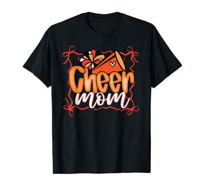 Orange Coquette Pom Poms Bow Cheer T-Shirt - Casual Everyday Wear Unisex - T-Shirt, Sweatshirt, Hoodie