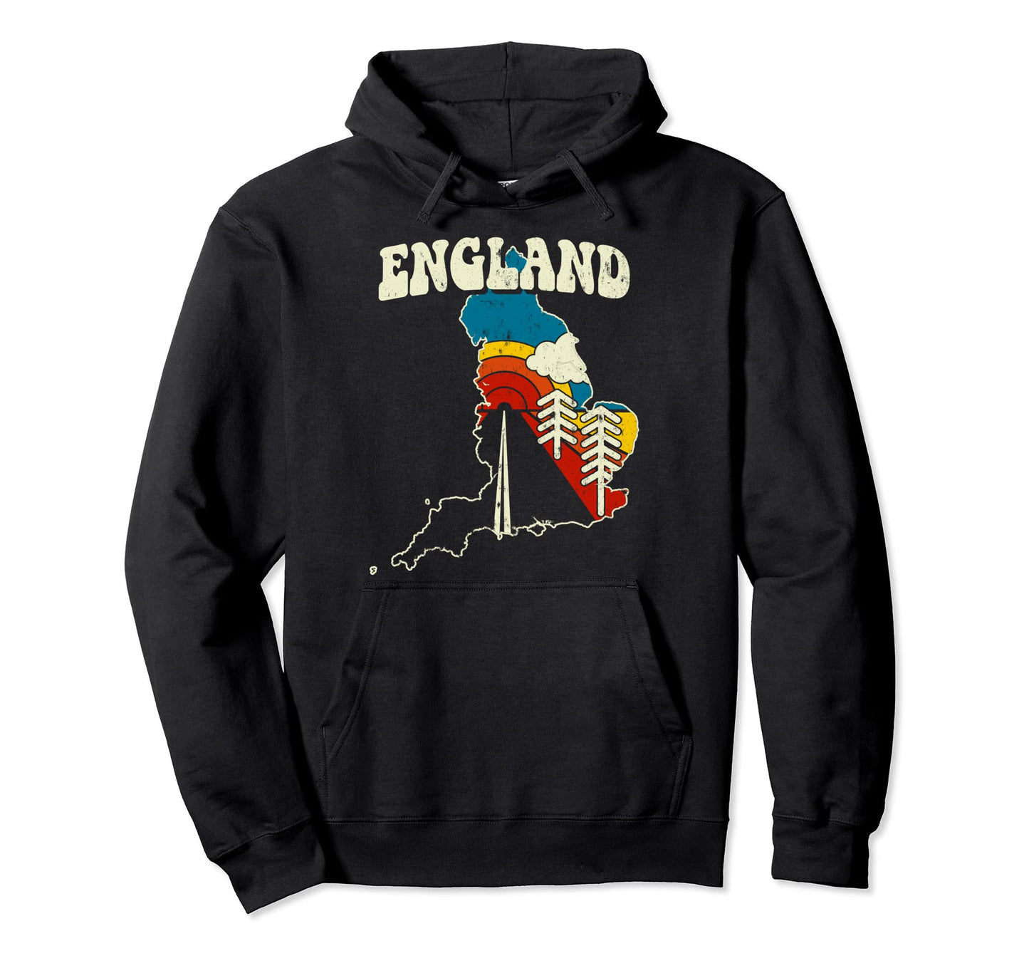 England English Country Rainbow Hoodie - Casual Everyday Wear for Adults - T-Shirt, Sweatshirt, Hoodie