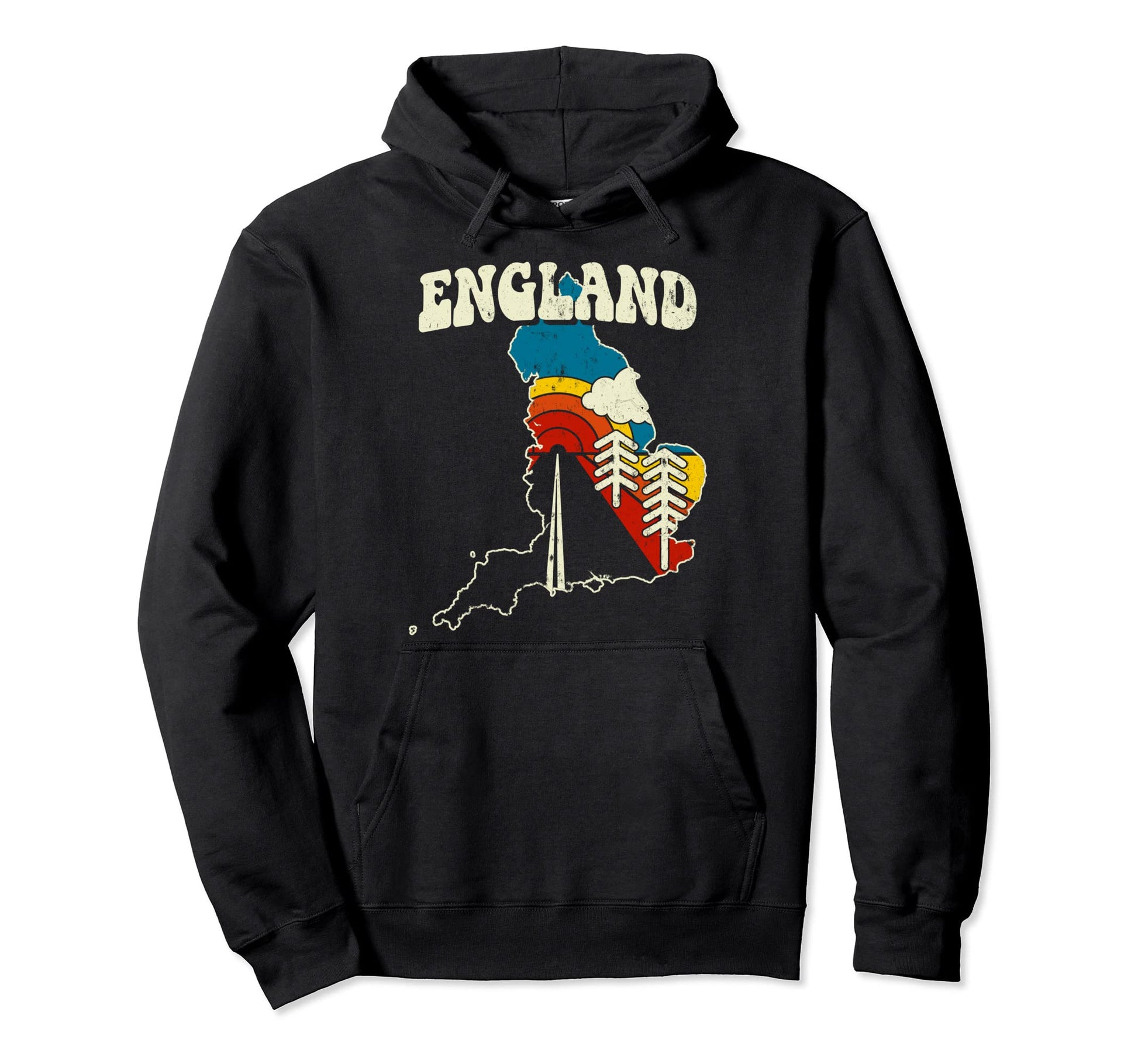 England English Country Rainbow Hoodie - Casual Everyday Wear for Adults - T-Shirt, Sweatshirt, Hoodie
