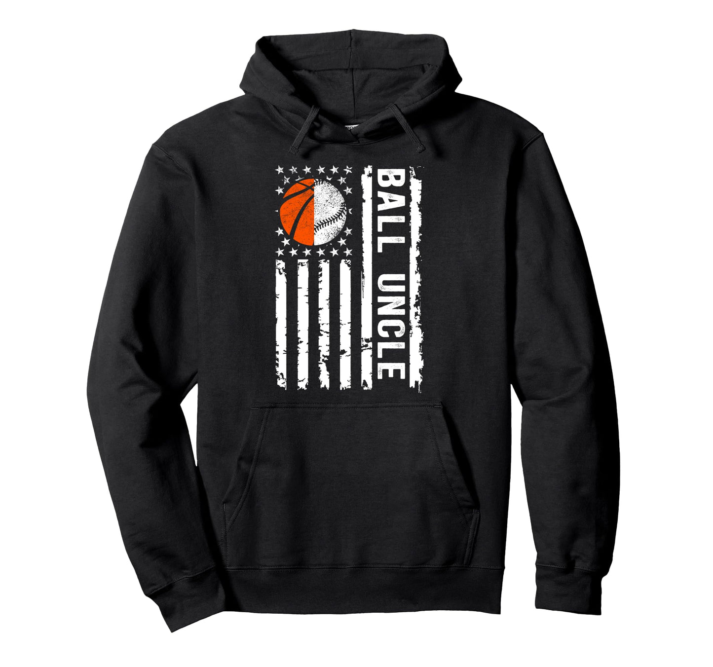 Ball Uncle Us Flag Baseball Hoodie - Streetwear Style for Adults - T-Shirt, Sweatshirt, Hoodie