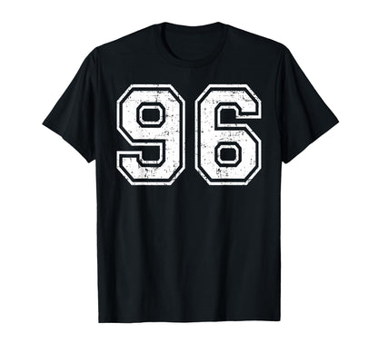 96 Number Ninety Six Team Sports T-Shirt - Fun Novelty Design Unisex - T-Shirt, Sweatshirt, Hoodie