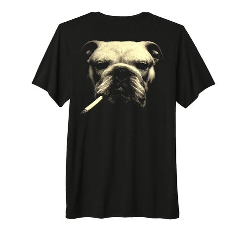 English Bulldog Smoking Cigarette T-Shirt - Graphic Print for Adults - T-Shirt, Sweatshirt, Hoodie
