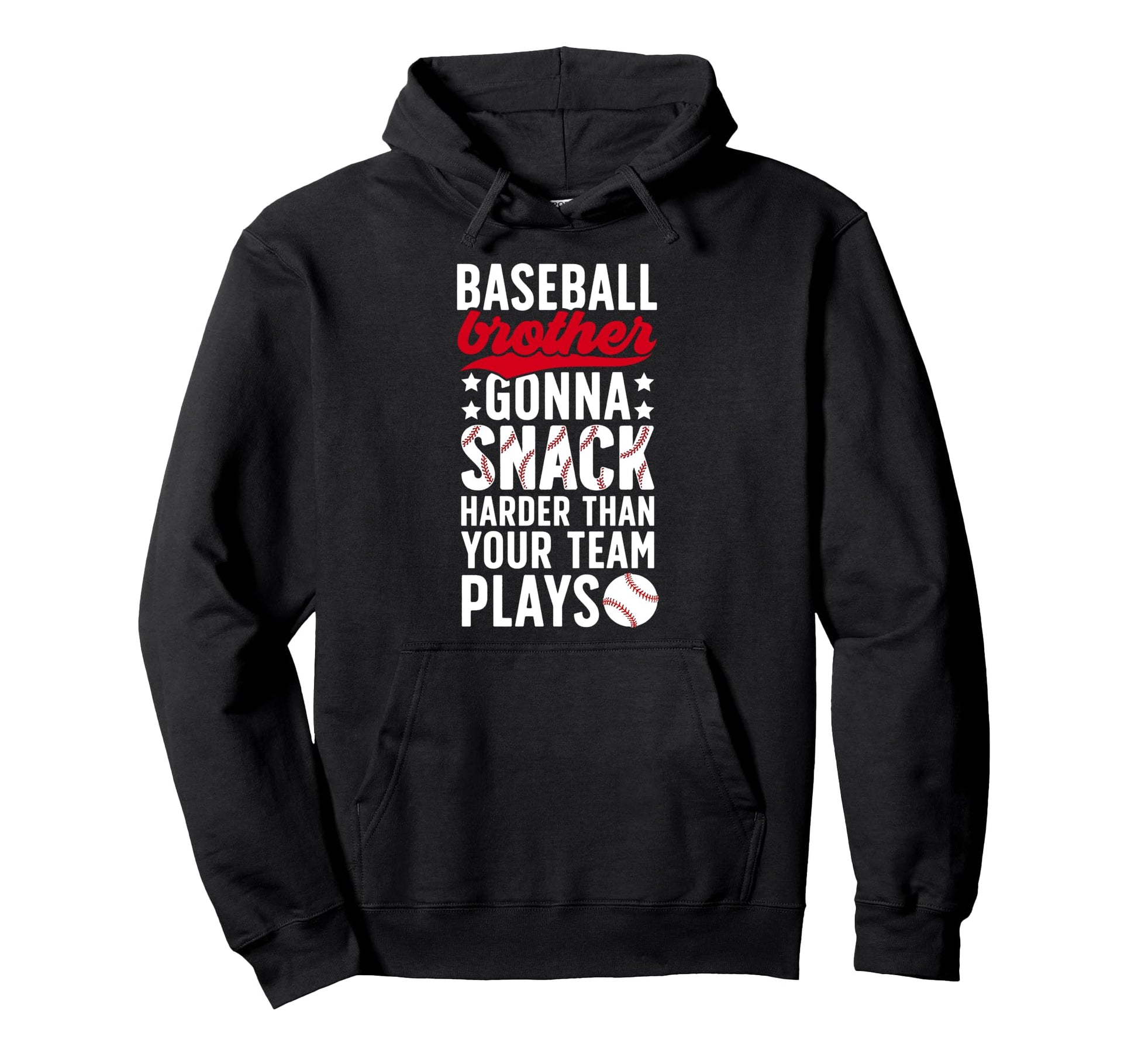 Funny Baseball Brother Baseball Player Hoodie - Unique Graphic Unisex - T-Shirt, Sweatshirt, Hoodie