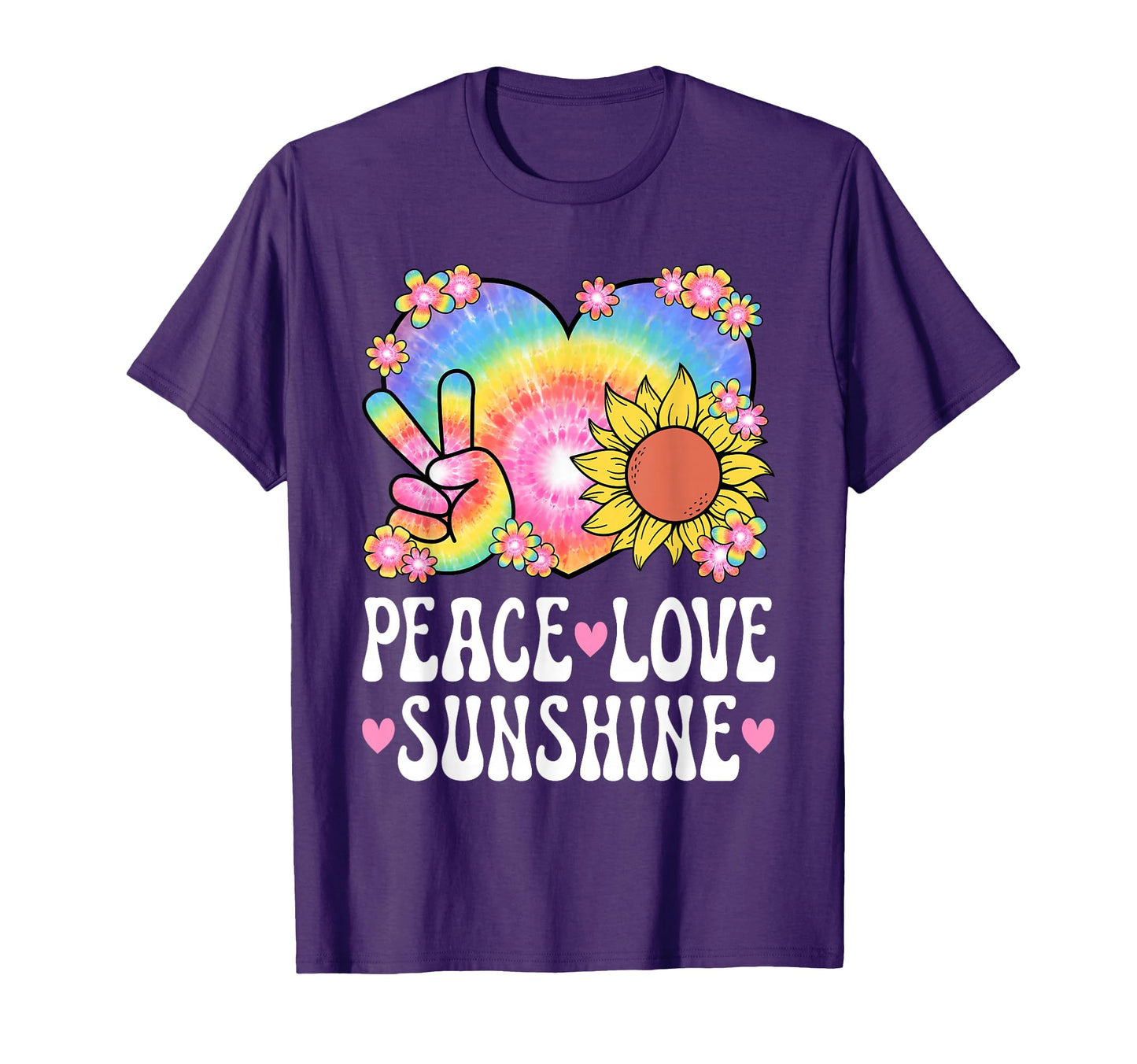Peace Love Sunshine 60S 70S T-Shirt - Aesthetic Graphic Men Women - T-Shirt, Sweatshirt, Hoodie