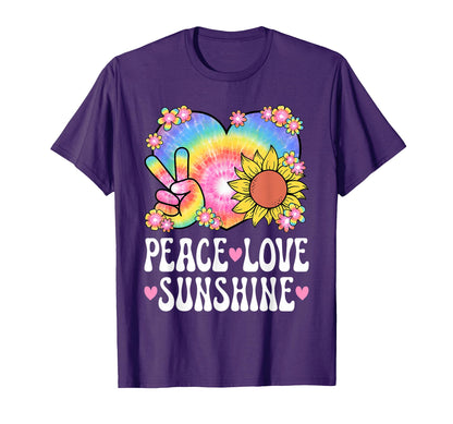 Peace Love Sunshine 60S 70S T-Shirt - Aesthetic Graphic Men Women - T-Shirt, Sweatshirt, Hoodie