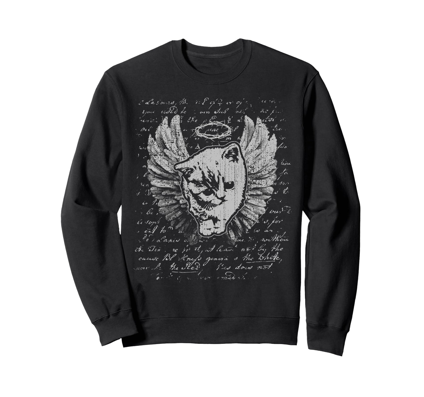 Y2K Cat Chain Heart Emo Goth 90S 2000S Sweatshirt - Novelty Apparel Unisex - T-Shirt, Sweatshirt, Hoodie
