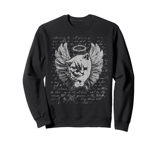 Y2K Cat Chain Heart Emo Goth 90S 2000S Sweatshirt - Novelty Apparel Unisex - T-Shirt, Sweatshirt, Hoodie