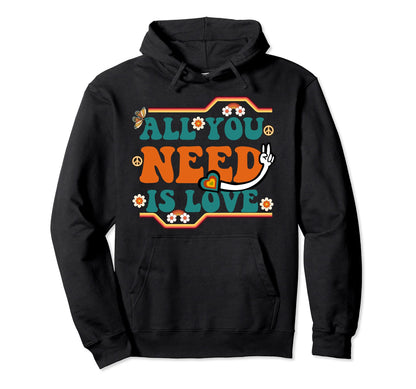 Tie Dye Groovy Hippie Costume Peace Hoodie - Custom Art Print for Adults - T-Shirt, Sweatshirt, Hoodie