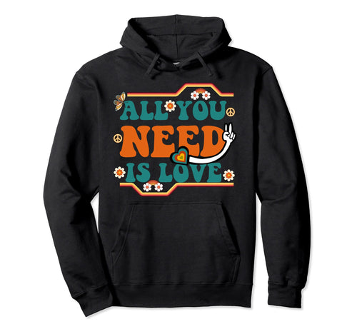 Tie Dye Groovy Hippie Costume Peace Hoodie - Custom Art Print for Adults - T-Shirt, Sweatshirt, Hoodie